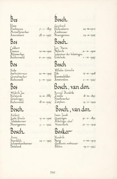 Pagina uit de oorspronkelijke Erelijst